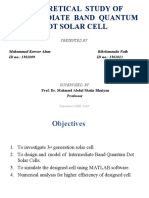 Theoretical Study of Intermediate Band Quantum Dot Solar Cell