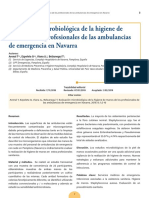 Evaluación Microbiológica de La Higiene de Manos de Los Profesionales de Las Ambulancias de Emergencia en Navarra