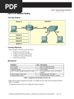 Lab 11.5.4: Network Testing: Topology Diagram