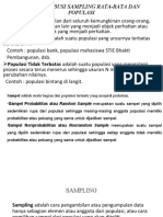 Distribusi Sampling Rata-Rata Dan Populasi: Populasi Adalah Kumpulan Dari Seluruh Kemungkinan Orang-Orang