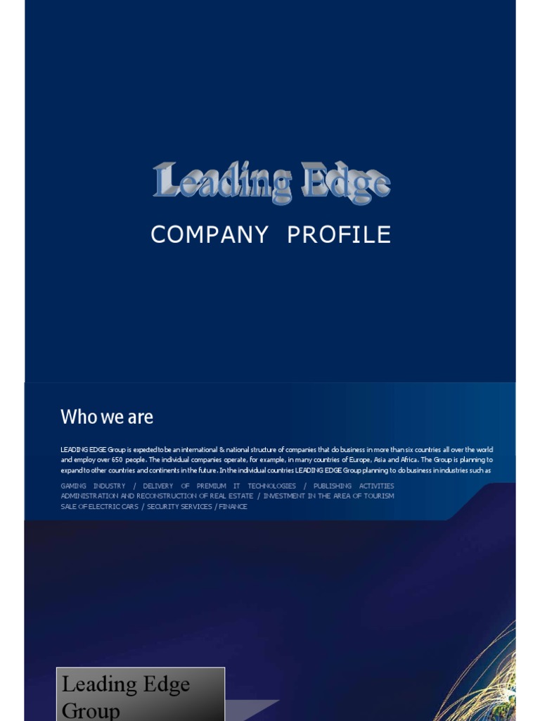 The Rise of a Global Conglomerate An Overview of Leading Edge Group's