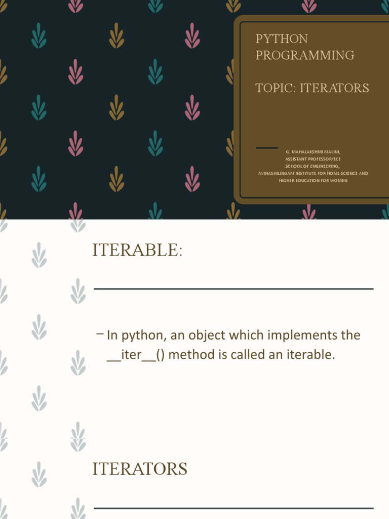 Understanding Iterators in Python | PDF | Computers | Technology ...