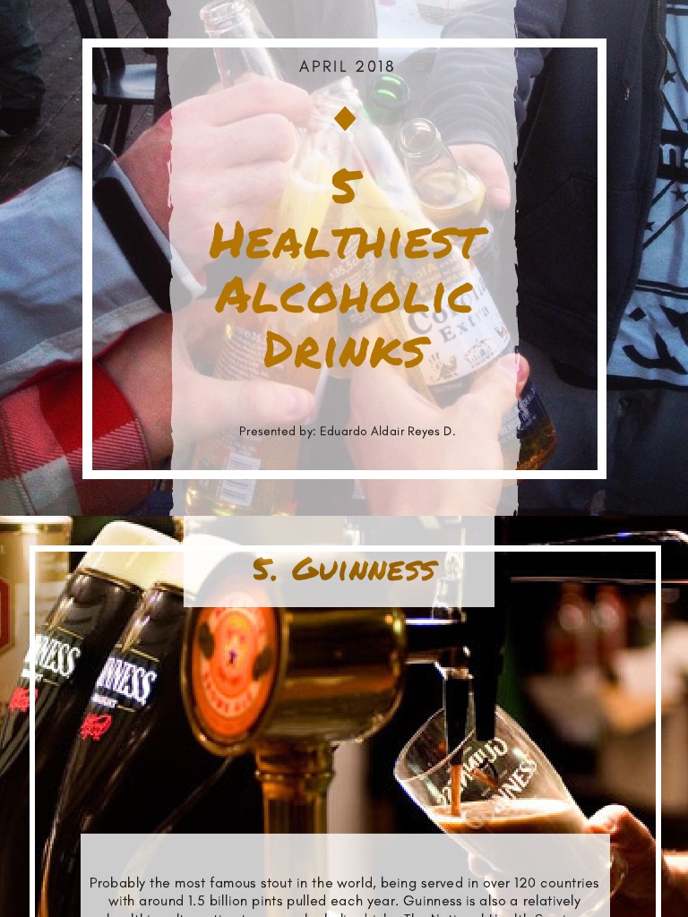 5 Healthiest Alcoholic Drinks PDF Wine Drink