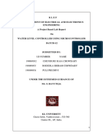 Klef Department of Electrical and Electronics Engineering A Project Based Lab Report On Water Level Controller Using Microcontroller BATCH-12