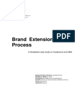 Brand Extension Process: A Qualitative Case Study On Husqvarna and H&M