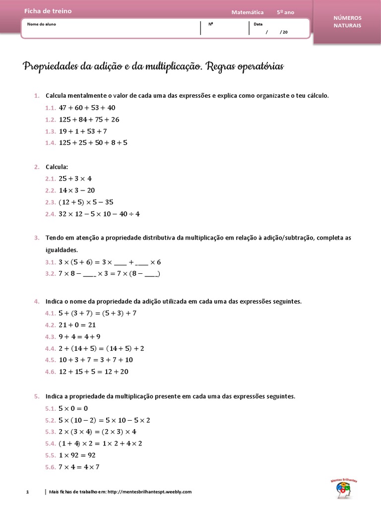 Calculando mentalmente a adição e a subtração - Planos de aula - 3º ano