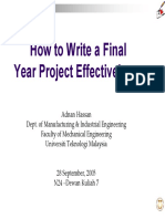 How to Write a Final Year Project Effectively 1
