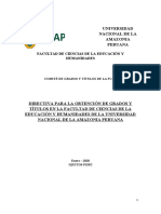 Procedimientos para la obtención de grados y títulos en la FCEH UNAP