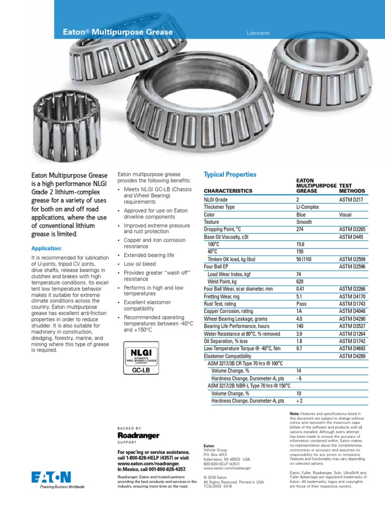Grease Ep 2 Data Sheet tcsl0003 PDF Manufactured Goods Materials