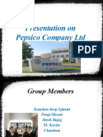 Presentation On Pepsico Company LTD