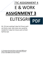 Time & Work Elitesgrid: Arithmetic Assignment 4