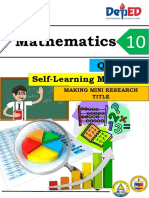 Mathematics: Self-Learning Module 13