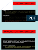 1.5 Productos y Materiales