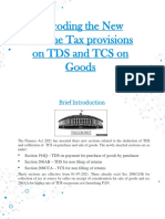 New Income Tax Provisions On TDS and TCS On Goods