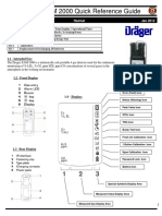 Drager XAM 2000 Quick Reference Guide