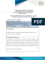 Guia de Actividades y Ruìbrica de Evaluacioìn - Unidad 1 -Tarea 1 - Métodos Para Probar La Validez de Argumentos