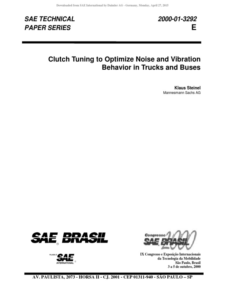 Clutch Tuning To Optimize Noise and Vibration Behavior in Trucks and