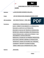 Funciones de Cada Colaborador Del Área de Producción LEEMARK