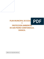 Plan de Trabajo Direccion de Ecologia R.E.