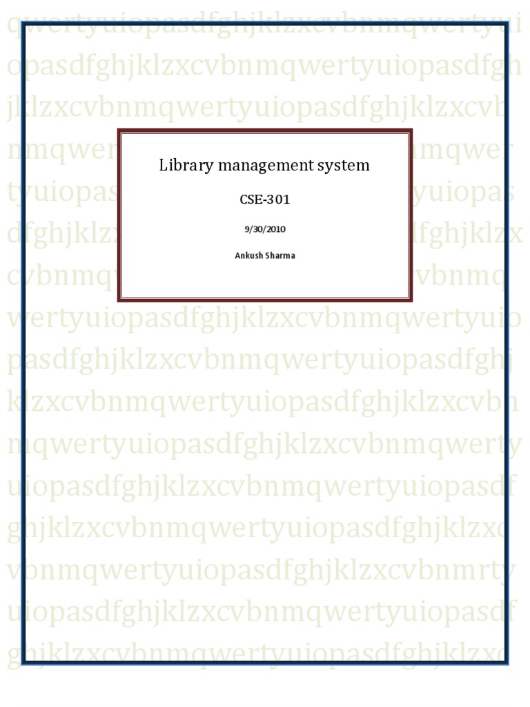 Library Management System | PDF | Libraries | Databases