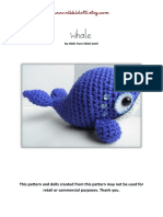 Whale: This Pattern and Dolls Created From This Pattern May Not Be Used For Retail or Commercial Purposes. Thank You