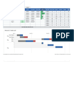 Project Task List With Gantt Chart