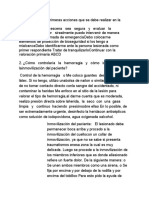 Cuáles son las primeras acciones que se debe realizar en la escena