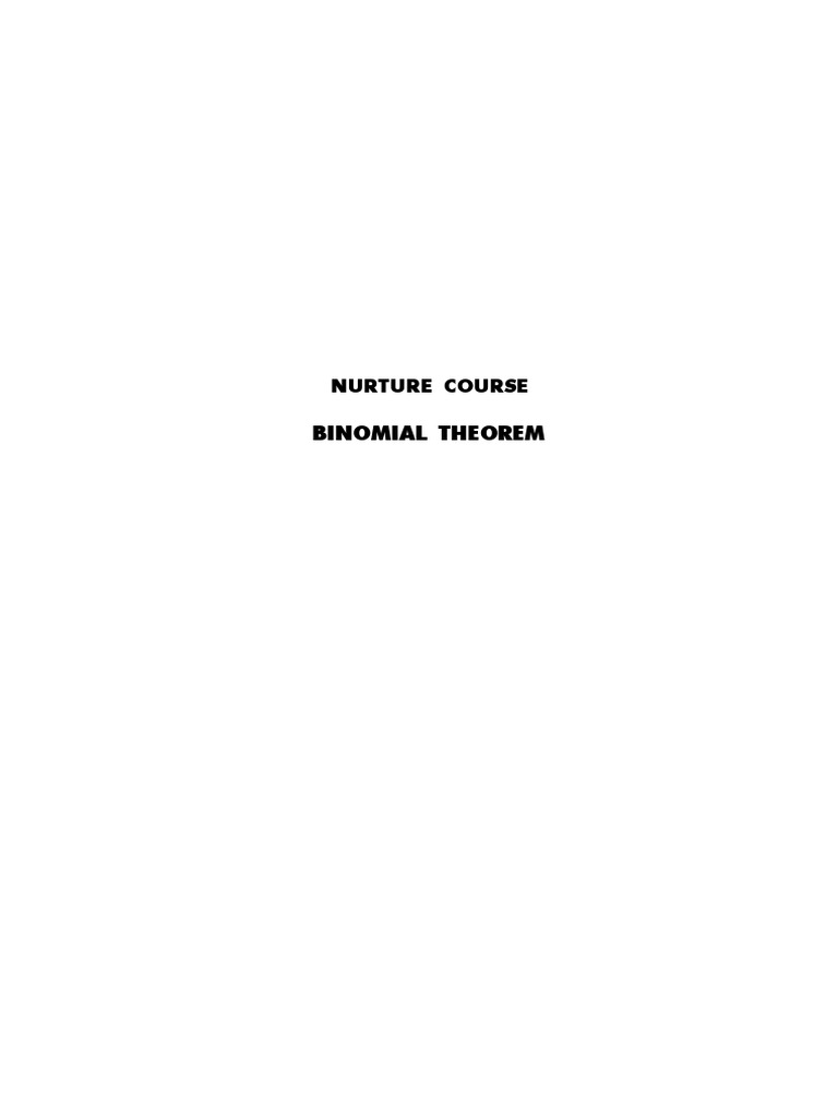 Binomial Theorem | PDF | Rational Number | Elementary Mathematics