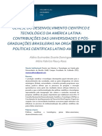 Gênese Do Desenvolvimento Científico e Tecnológico Na América Latina 2017