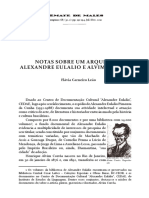 Arquivo de Alexandre Eulalio sobre o pintor Alvim Corrêa