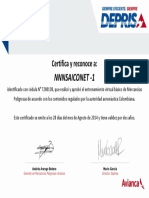 Certificado Deprisa-Mercancias Peligrosas