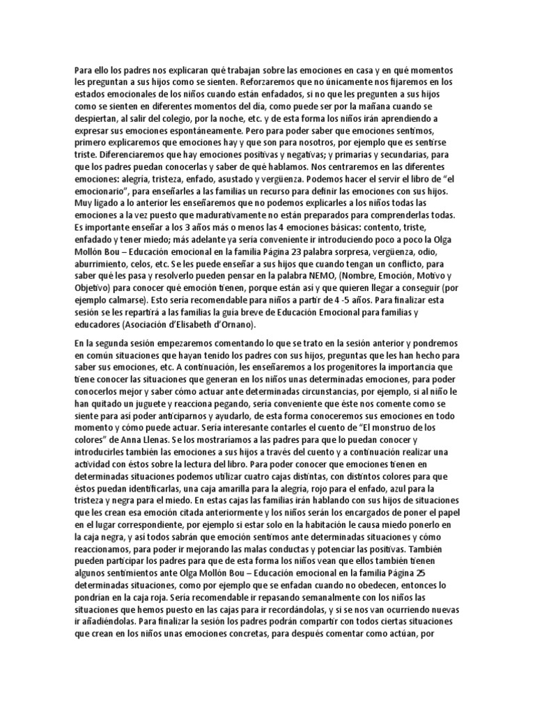 Educación Emocional para Niños | PDF | Las emociones | Temor