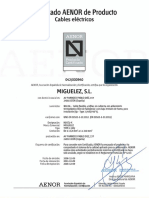 Certificado AENOR AFIRENAS-L H07Z1-K (AS) TYPE2