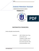 Ejercicios de Matemática Financiera