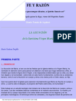 FE Y RAZÓN. - Omne Verum, A Quocumque Dicatur, A Spiritu Sancto Est - (Santo Tomás de Aquino) LA ASUNCIÓN