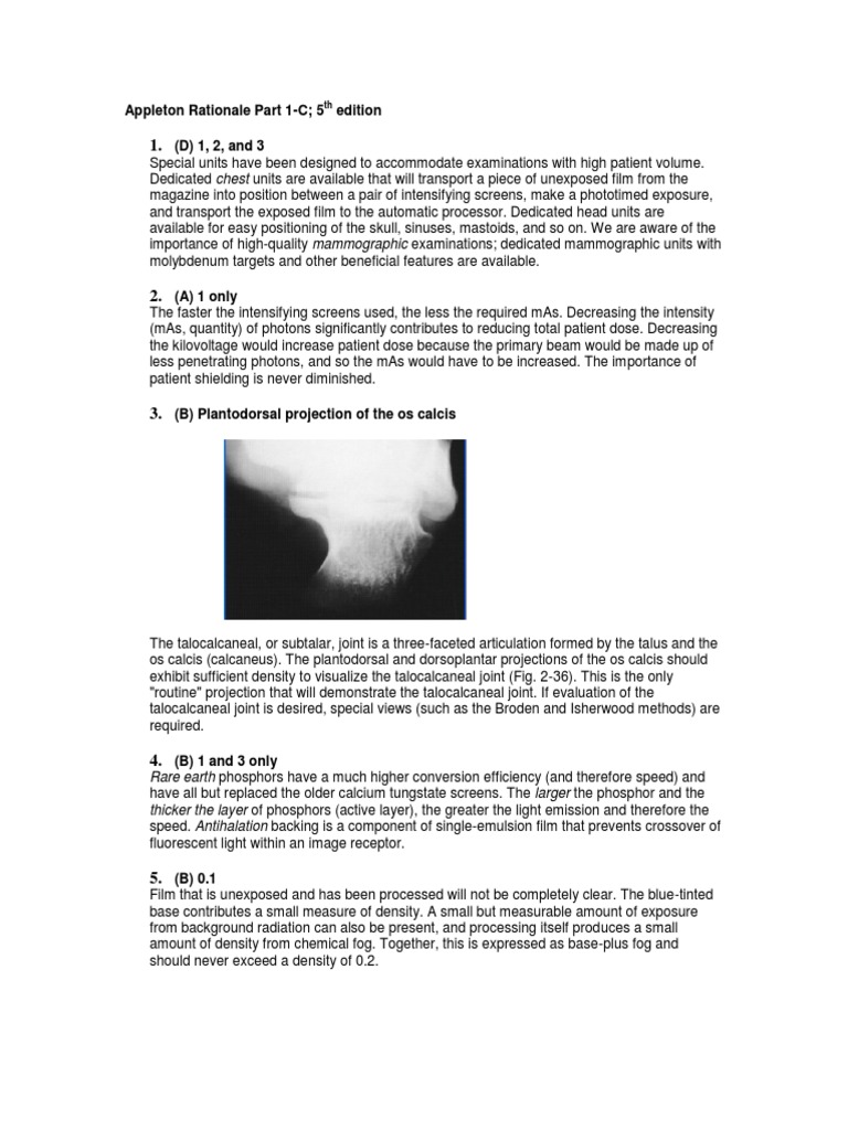 Appleton Radiology Techniques Overview | PDF | Radiography | Vacuum Tube