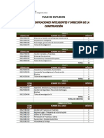 Plan de Estudios Edificaciones Inteligentes