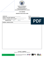 Philippine Teacher Observation Form