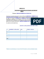 Anexo #03 Acta de Autorización para Elaboración de Estudios Con Fines de Riego Proyecto " "