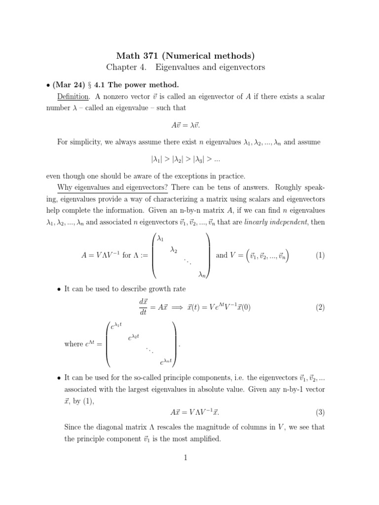Eigenvalues and Eigenvectors | PDF | Eigenvalues And Eigenvectors ...