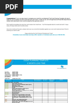 Event Planning Template