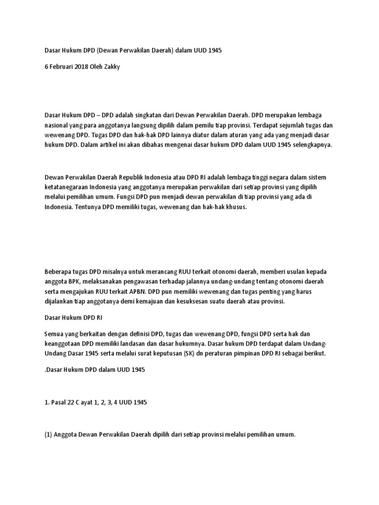 Dasar Hukum Dpd Pdf