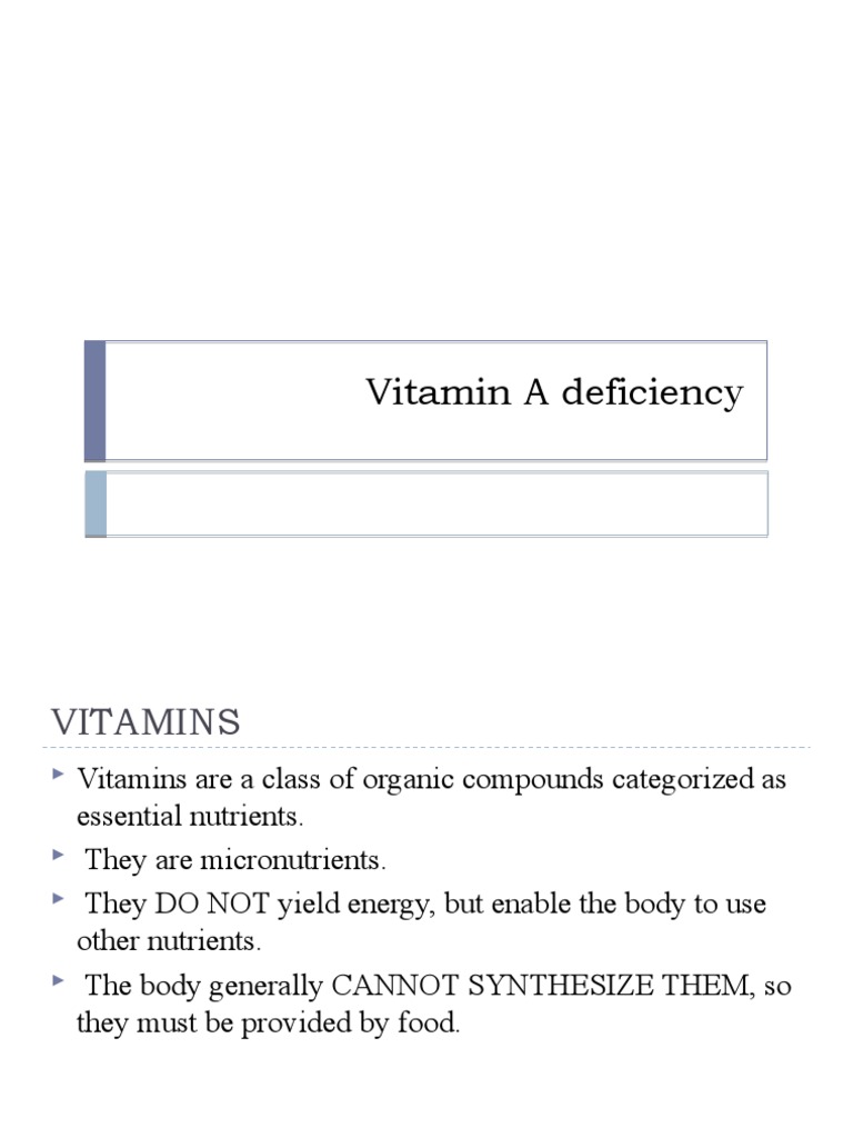 Stages of Vitamin A Deficiency | PDF | Vitamin A | Medical Specialties