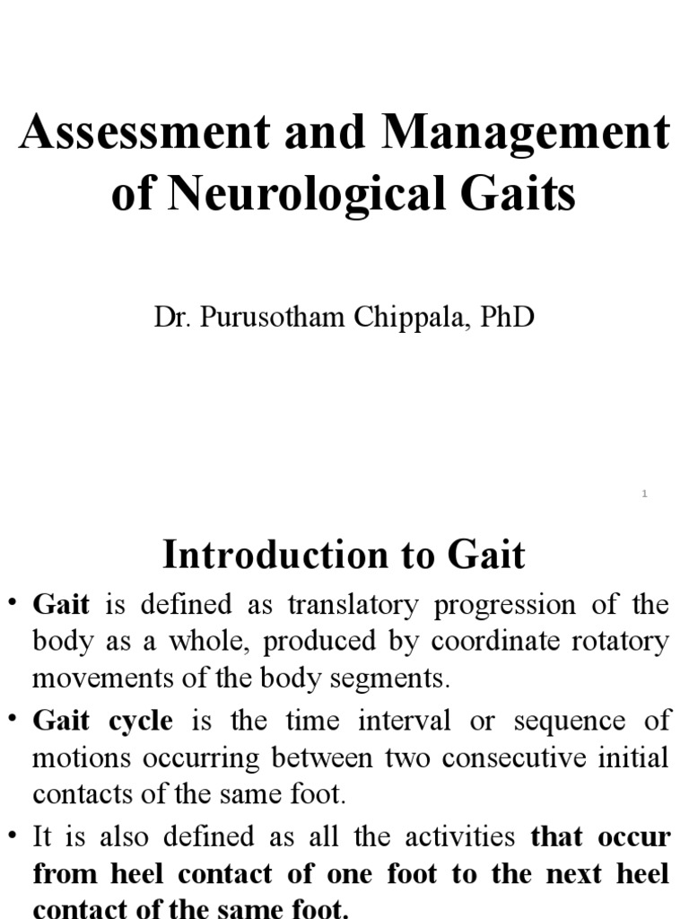 Neurological Gait Assessment Overview | PDF | Biomechanics ...