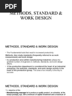 Methods, Standard & Work Design