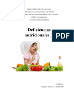 Deficiencias Nutricionales