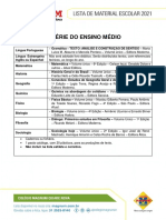 3 Série Do Ensino Médio: Língua Portuguesa Língua Estrangeira Inglês Ou Espanhol Matemática