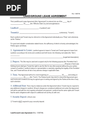 Land Lease Agreement