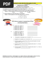 Illustrates The Center-Radius Form of The Equation of A Circle