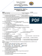 Diagnostic Test in Science 9